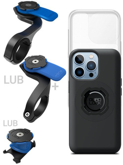 Zestaw rowerowy: etui MAG na telefon iPhone 13 Pro (magnetyczne) + wodoodporny pokrowiec MAG + mocowanie Quad Lock