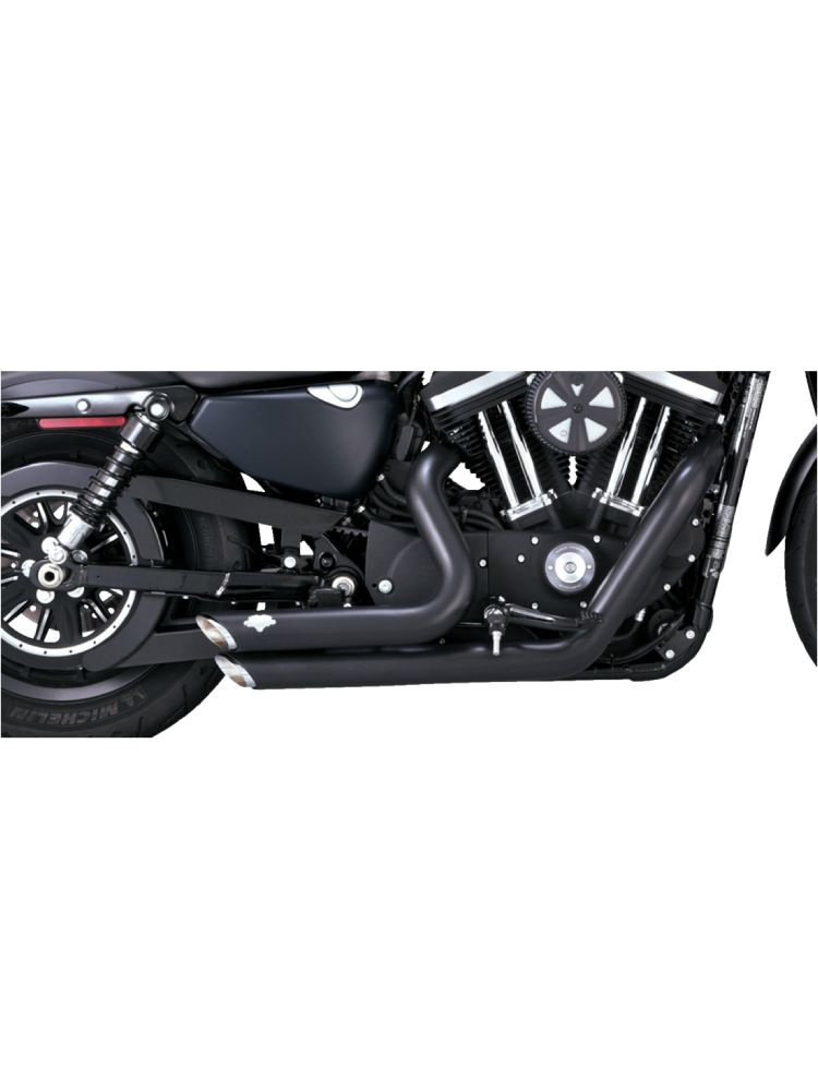Pełny układ wydechowy Vance & Hines Shortshots Staggered do wybranych modeli Harleya Davidsona Czarny Mat