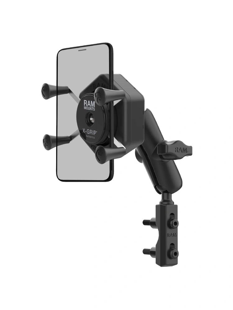 Uchwyt na telefon RAM X-Grip z adapterem tłumiącym wibracje i mocowaniem na zbiorniku hamulca/sprzęgła