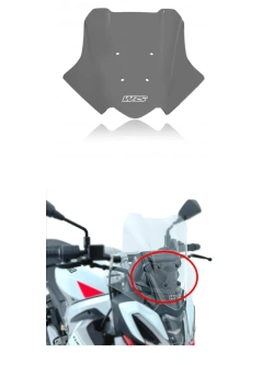 Zestaw: szyba motocyklowa WRS Sport + zestaw montażowy Aprilia Tuono 457 (25-)