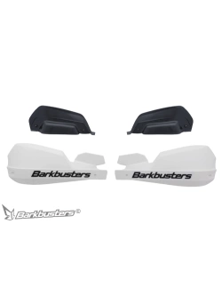 Osłony dłoni Barkbusters VPS z regulowanymi deflektorami, biało-czarne + zestaw montażowy Yamaha MT-07 (13-20)/ MT-07 LA (14-20)