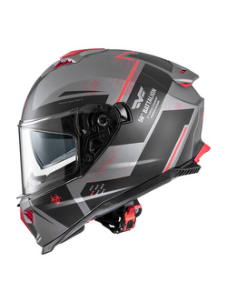 Kask integralny Premier Typhoon BA17 BM czarno-szaro-czerwony matowy