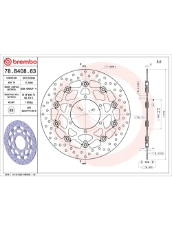 Tarcza Hamulcowa Brembo Serie Oro Floating Prime Line Suzuki GSX-R 750 (99-)/ 1000 (01-10, 13-) [śr. 310 mm]