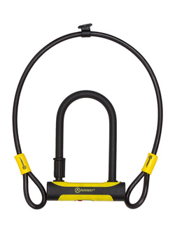 Zapięcie U-Lock U-ROCK z linką 100 cm AUVRAY [180 x 245 mm]