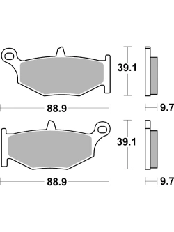 Klocki hamulcowe Brembo SP Suzuki B-King/ GSX/ GSR/ V-Strom (wybrane modele) [na tył, kpl. na 1 tarczę]