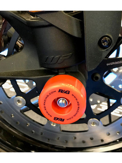 Slidery przedniego zawieszenia R&G Racing KTM/ CF Moto (wybrane modele) pomarańczowe