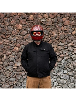 Kask integralny Biltwell Gringo S Flames czerwono-złoty