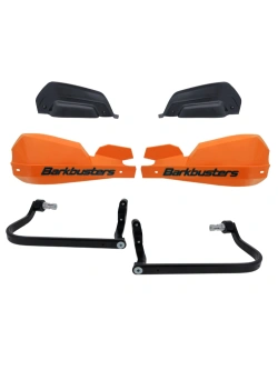 Osłony dłoni Barkbusters VPS z regulowanymi deflektorami, pomarańczowe + zestaw montażowy BMW, Honda, KTM, Suzuki