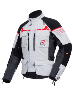 Kurtka motocyklowa tekstylna Rukka Ecuado-R szaro-czarno-czerwona
