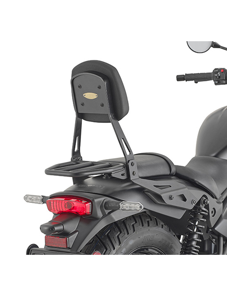 Oparcie pasażera Kappa z bagażnikiem Kawasaki Eliminator 500 (24-) czarne