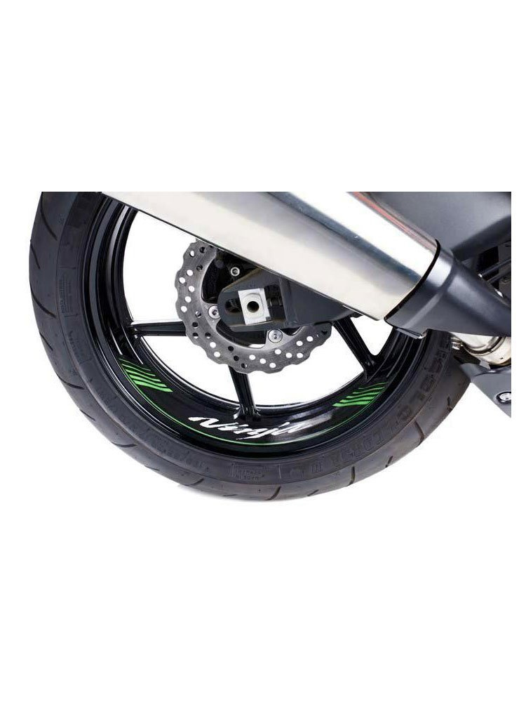 Paski na felgi PUIG - wzór Ninja (zielone)