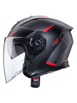 Kask otwarty Caberg Flyon II Boss czarno-szaro-czerwony