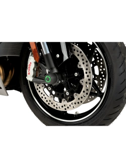 Protektory osi koła przedniego PUIG Kawasaki Ninja H2 SX (18-24)/ SE (22-) czarne, model PHB19