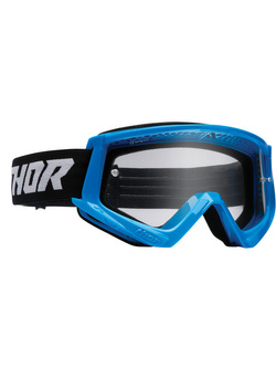 Gogle motocyklowe dziecięce Thor Combat Racer niebiesko-czarne