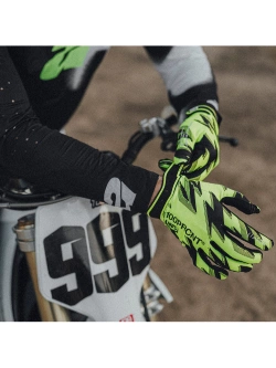 Rękawice cross 100% Ridefit fluo-czarne