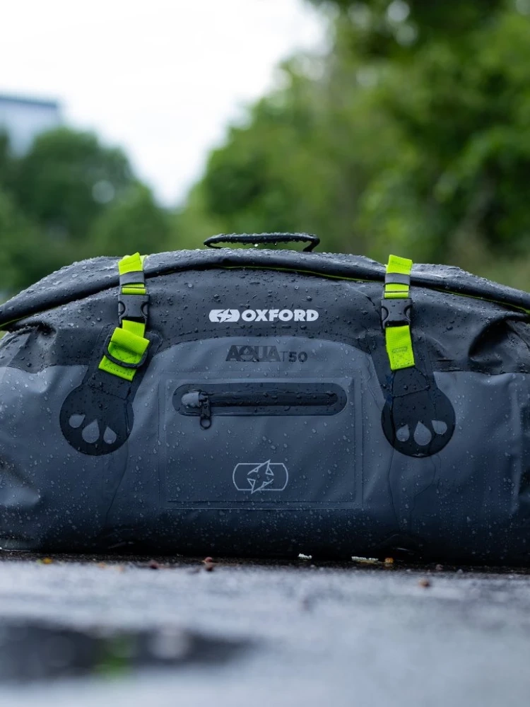 Torba na tył Oxford Aqua RollBag szaro-żółta (50 l)