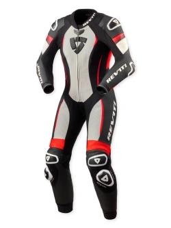 Kombinezon motocyklowy damski jednoczęściowy REV’IT! Xena 4 biało-fluo czerwony