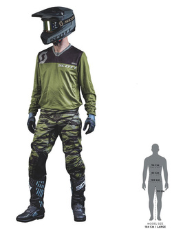 Bluza motocross Scott 350 Dirt zielono-czarna
