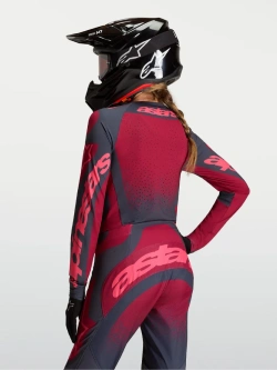 Bluza cross damska Alpinestars MX Stella Techstar Swan szaro-czerwona
