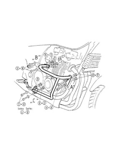 Gmol silnika Hepco&Becker do Kawasaki ZR-7 (99-03)/S (01-03) chrom