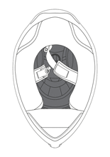 Wyściółka AGV do kasku K5 S czarno-szara