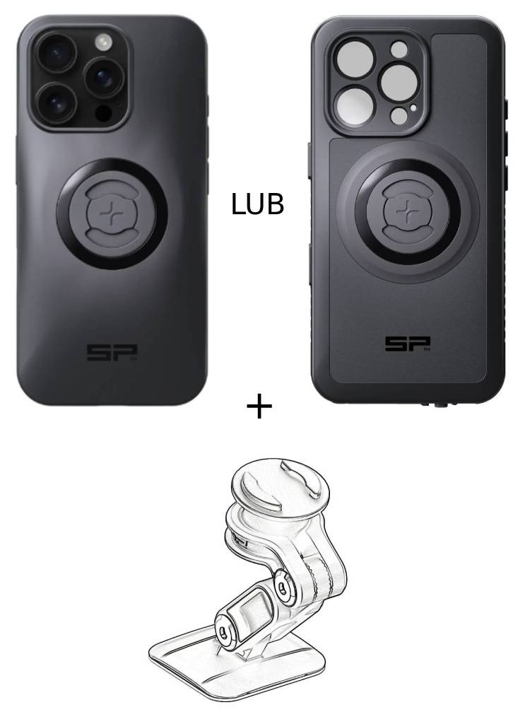 Zestaw do samochodu: etui na telefon iPhone 16 Pro + mocowanie SP Connect