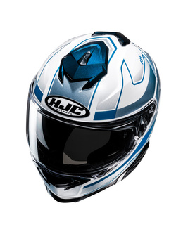 Kask integralny HJC i71 Iorix niebiesko-srebrny