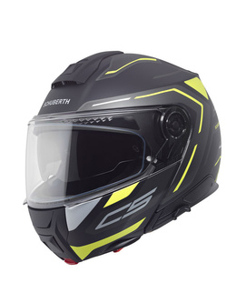 Kask szczękowy Schuberth C5 Omega czarno-biało-żółty