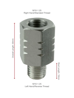 Adapter RAM M10-1.25 z odwróconym gwintem [długość: 20 mm]