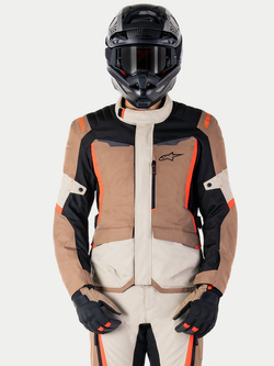 Kurtka motocyklowa tekstylna Alpinestars ST-1 WP czarno-brązowo-czerwony