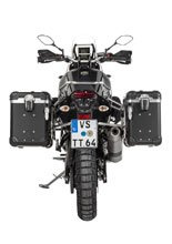 Zestaw: kufry boczne z anodowanego aluminium czarne "And-Black" Zega Evo + stelaże srebrne Touratech Yamaha Tenere 700 / World Raid (38+45L)