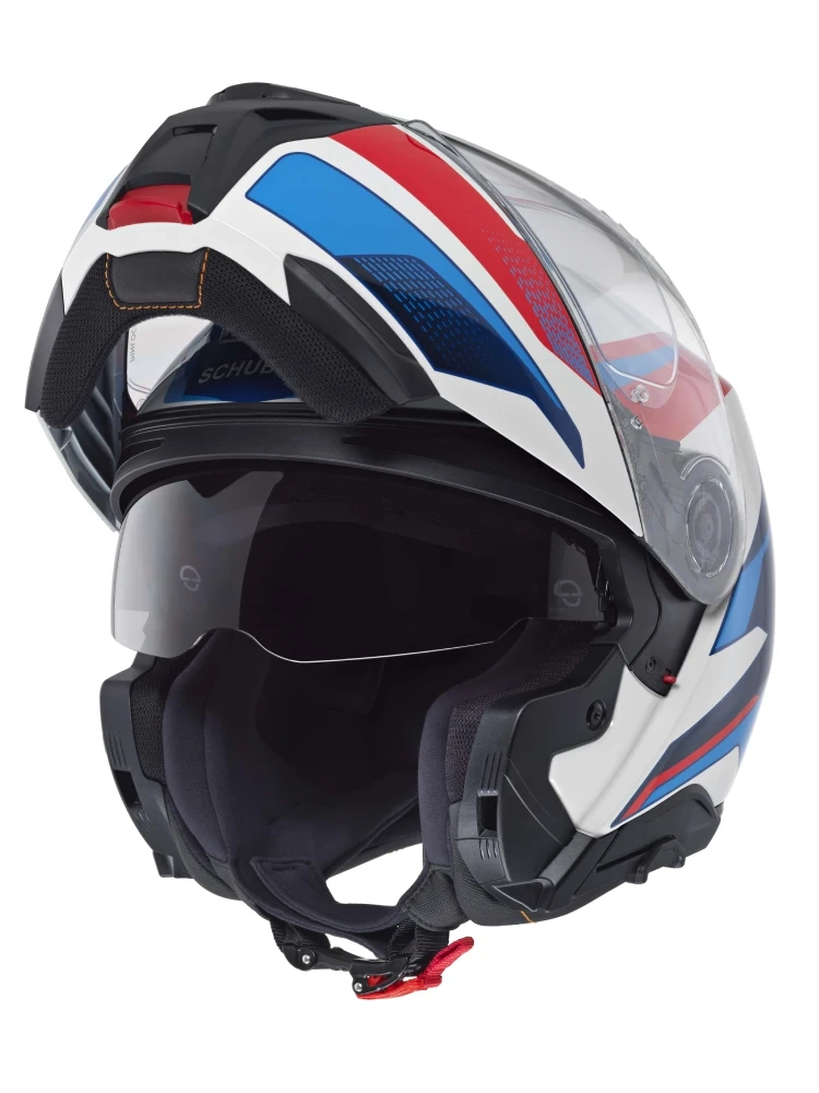 Kask szczękowy Schuberth Concept Tracer biało-niebiesko-czerwony