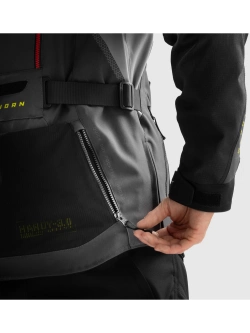 Kurtka motocyklowa tekstylna Rebelhorn Hardy 3.0 czarno-szaro-czerwona