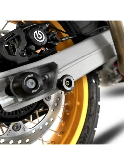 Slidery wahacza R&G Racing Aprilia Tuareg 660/ Rally (22-) z rolkami APEX Cotton Reels czarne