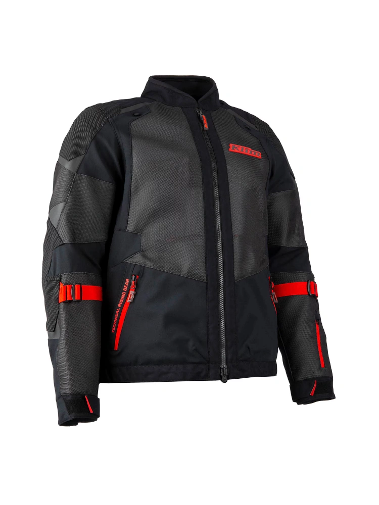 Kurtka motocyklowa tekstylna Klim Baja czarno-czerwona