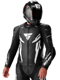 Kurtka motocyklowa skórzana Shima Mission ST G2 czarno-biała