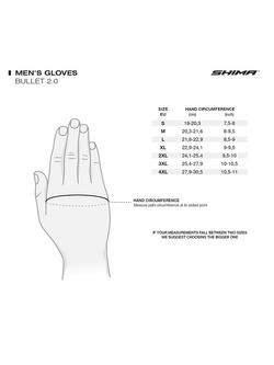 Rękawice motocyklowe Shima Bullet 2.0 czarne