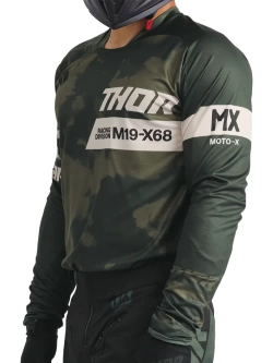 Bluza enduro Thor Launchmode Bleach czarno-zielona