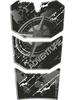 Uniwersalna naklejka na bak Onedesign Tankbag Adventure czarno-szara