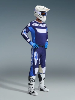 Bluza cross Alpinestars MX Racer Riway niebiesko-biała