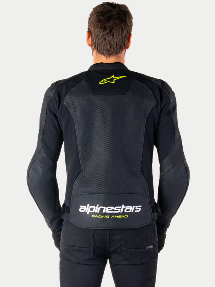 Kurtka motocyklowa skórzana Alpinestars Faster V3 Airflow czarna