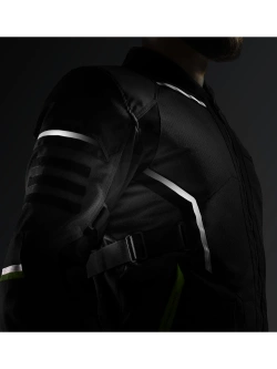 Kurtka motocyklowa tekstylna Rebelhorn Scandal 3 czarno-szara-fluo
