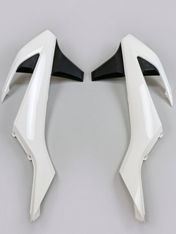 Osłony chłodnicy UFO do KTM SX / EXC / SX-F / EXC-F (16-19) biało-czarne