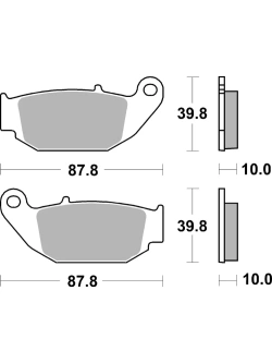 Klocki hamulcowe Brembo CC 07HO61CC Benelli/ CF Moto/ Honda/ Suzuki (wybrane modele) [na tył, kpl. na 1 tarczę]