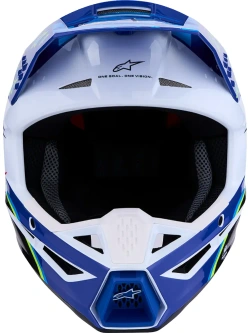 Kask enduro Alpinestars SM3 Falcon biało-niebiesko-czarny połysk