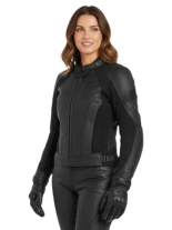 Kurtka motocyklowa damska skórzana REV’IT! Xena 4 czarno-szara