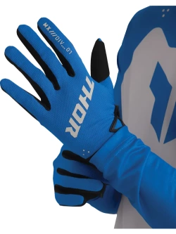 Rękawice cross Thor Ridemode Static niebieskie