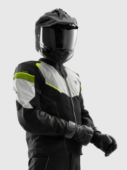 Kurtka motocyklowa tekstylna Rebelhorn Hiflow V czarno-szaro-żółta