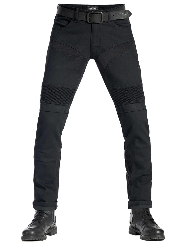 Jeansy motocyklowe Pando Moto Karldo Slim czarne