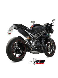 Tłumik motocyklowy Slip-On Line (MK3) MIVV do Triumph Speed Triple 1050 R / S / RS (18-20) carbon